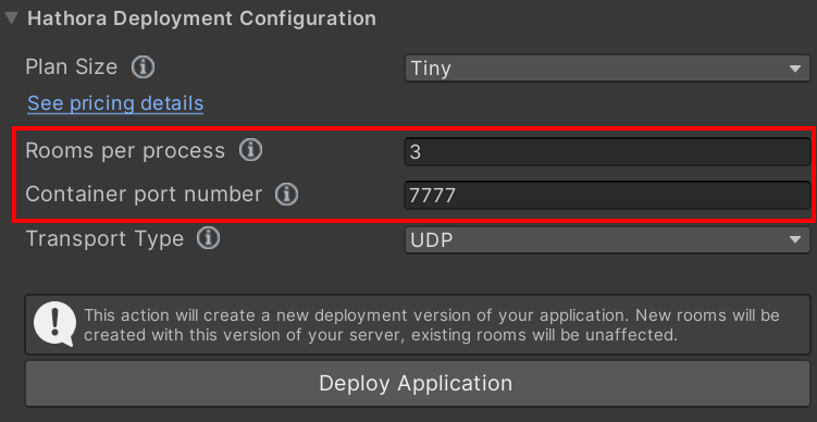 Update Hathora plugin deploy settings