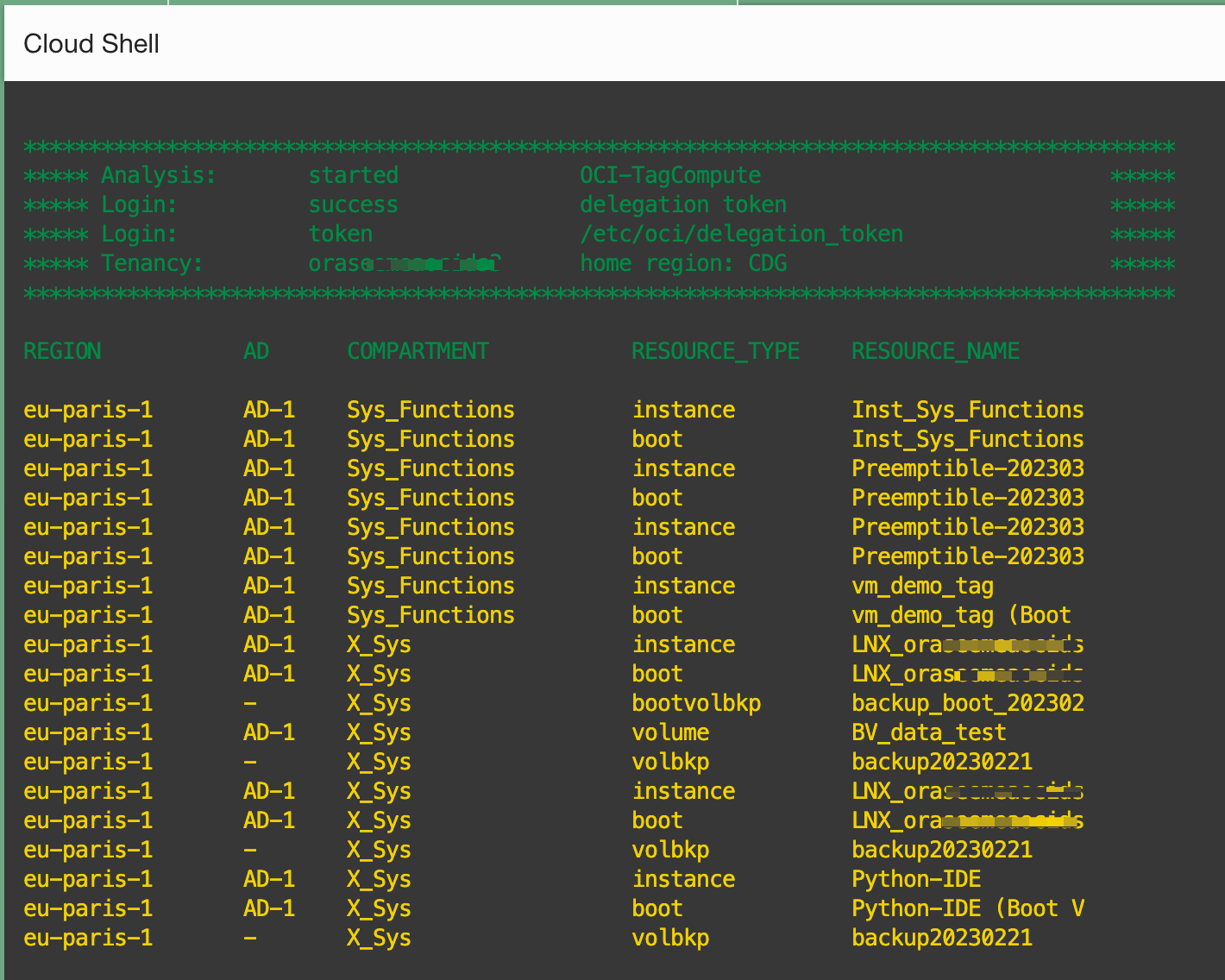 Script Output