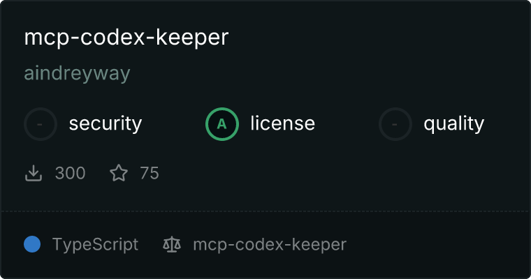 mcp-codex-keeper MCP server