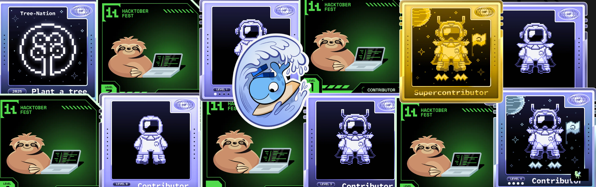 An image of @restartfu's Holopin badges, which is a link to view their full Holopin profile