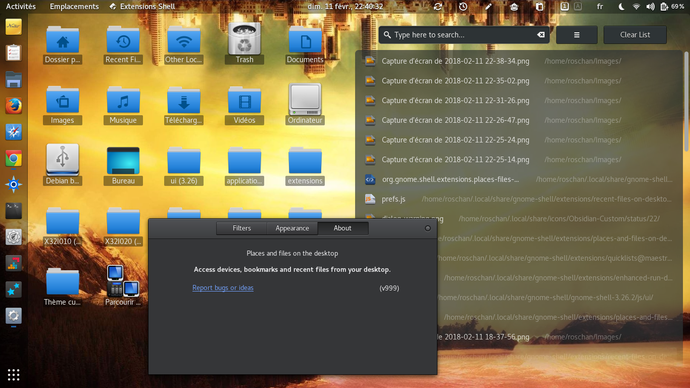 Example with files on the desktop