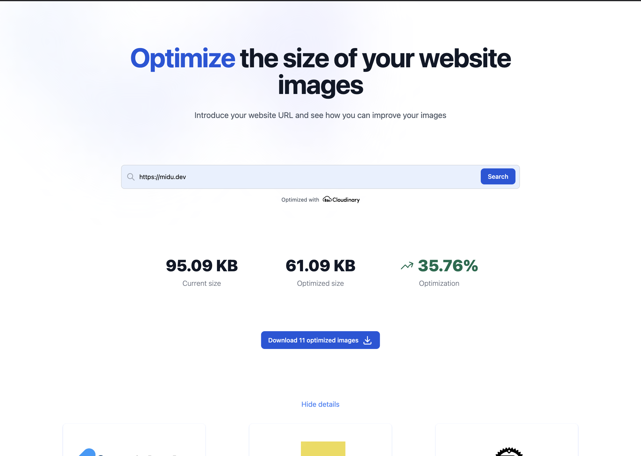 Optimize your images