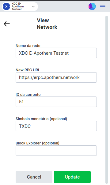 XDCPay Config