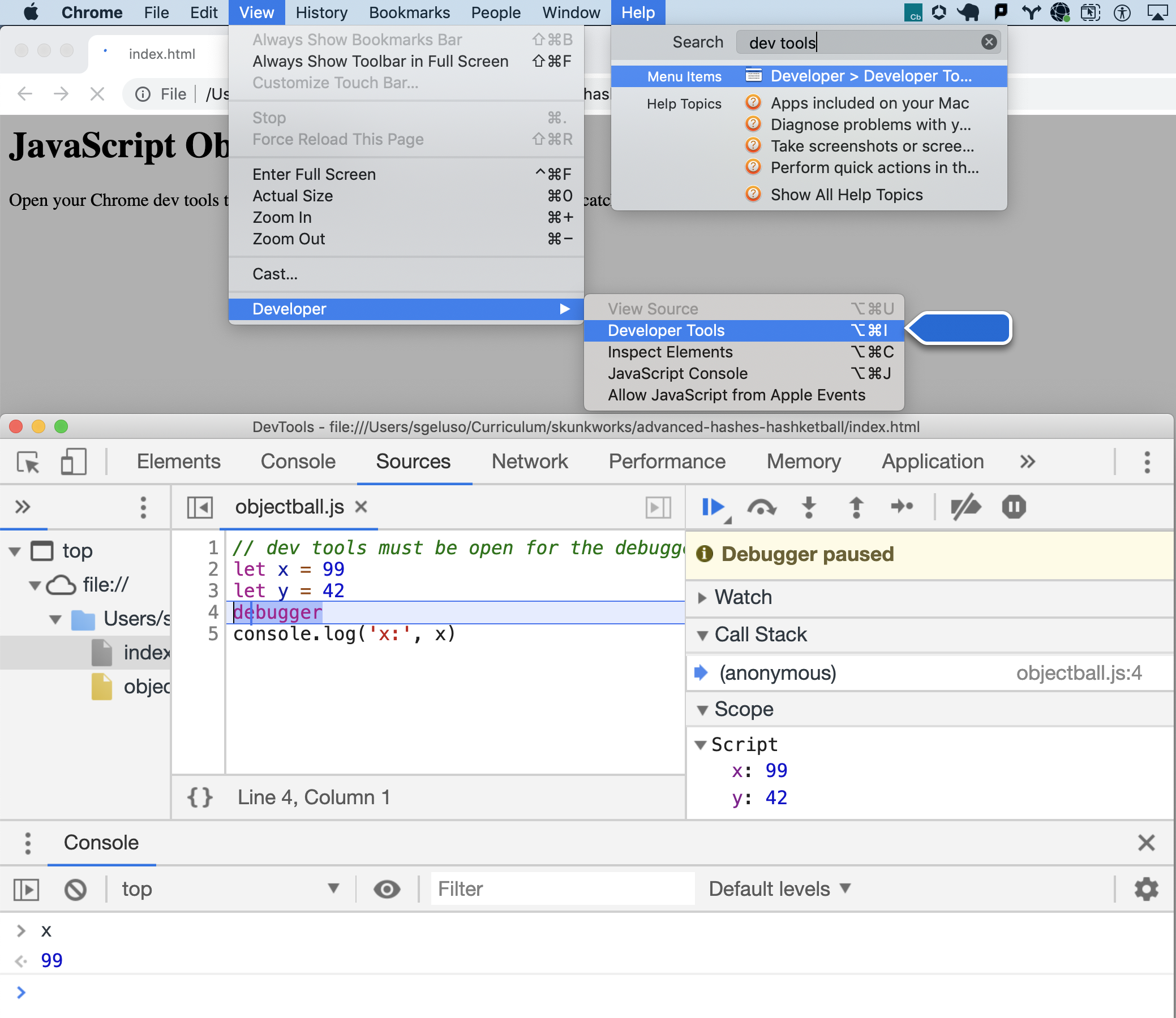 Chrome Dev Tools