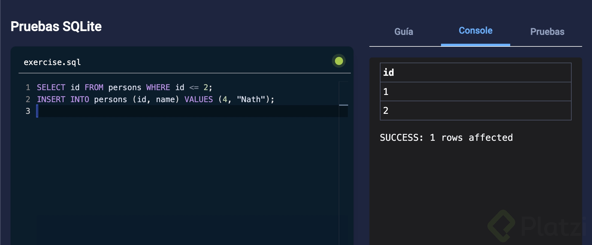 SQL Playground Solution