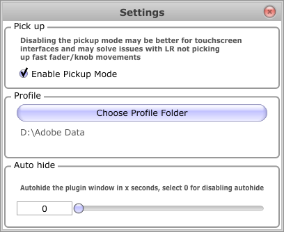 Settings Dialog