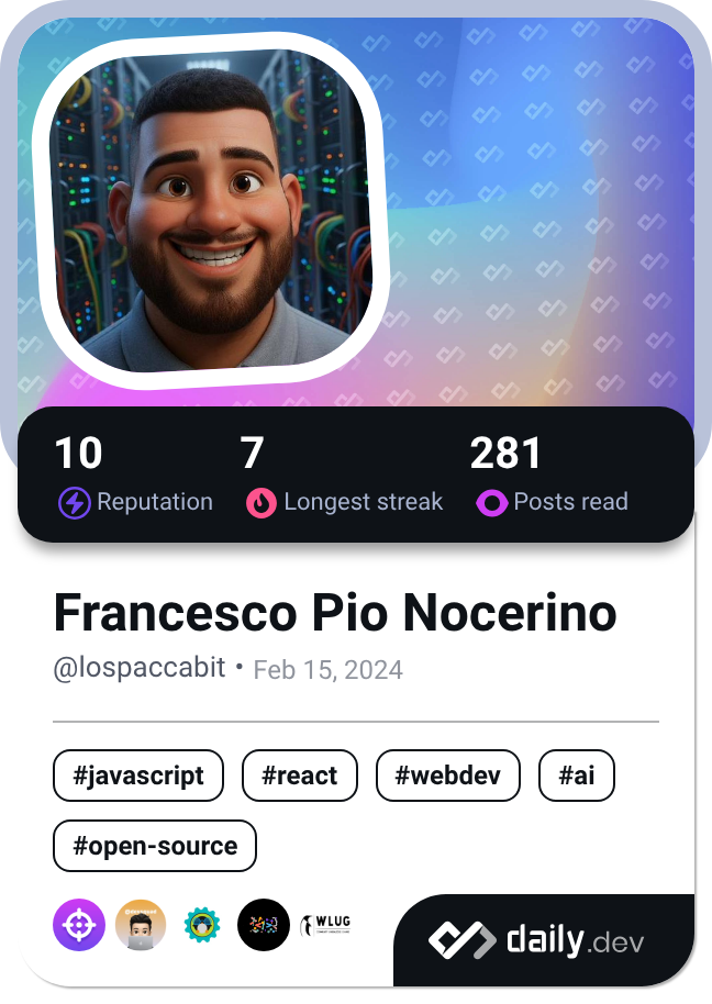Francesco's Dev Card