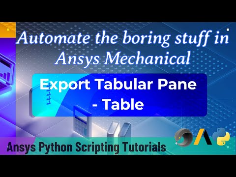 Export Tabular Pane