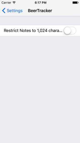 Settings - iOS