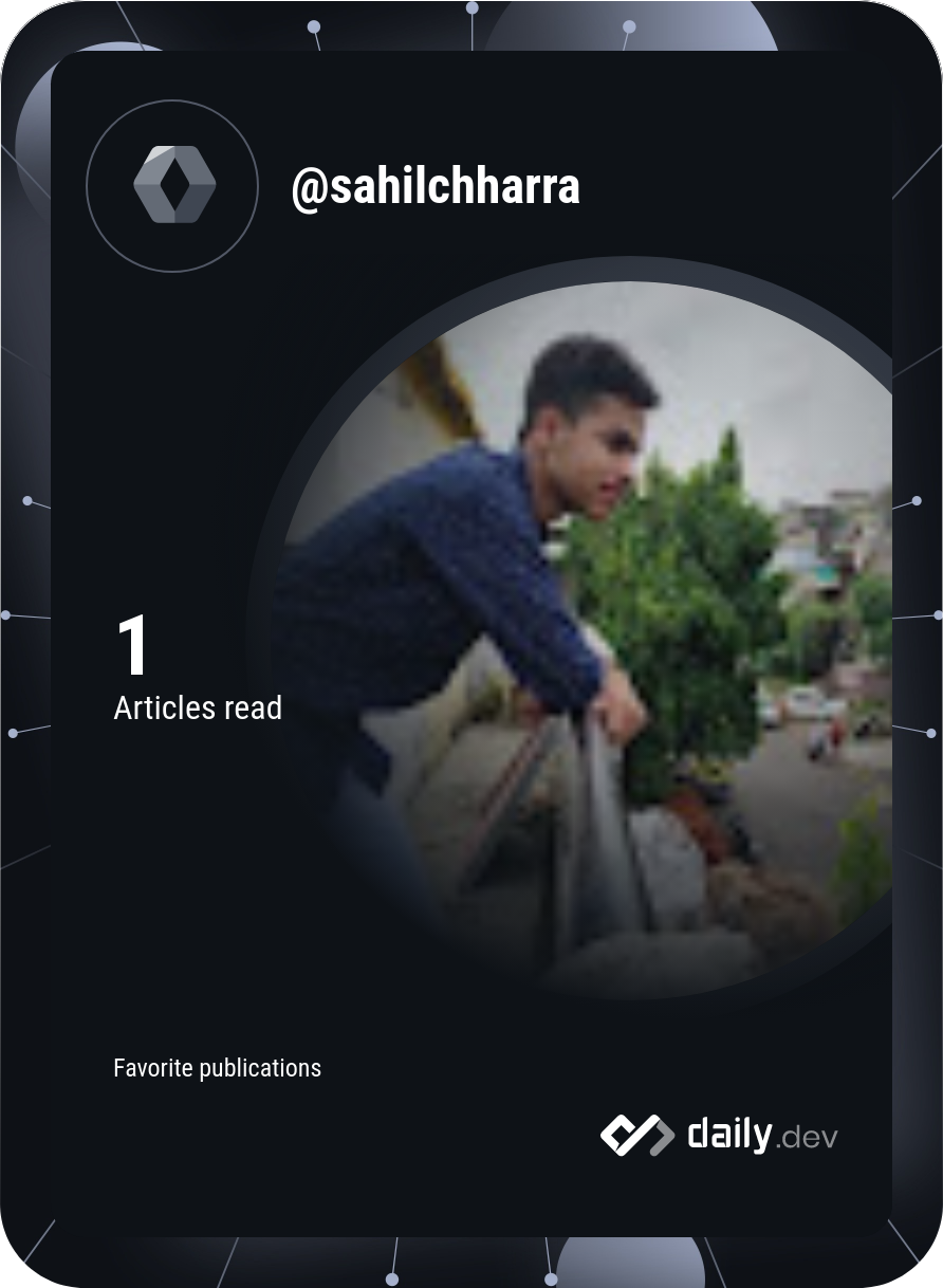 Sahil Chharra's Dev Card