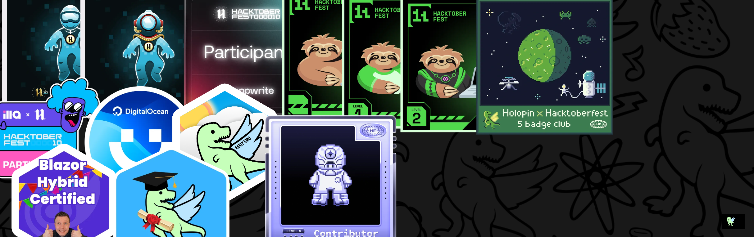 An image of @vamus092's Holopin badges, which is a link to view their full Holopin profile