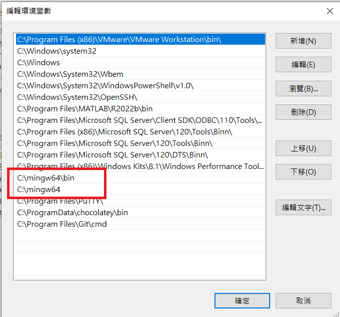 mingw-w64-path-setting