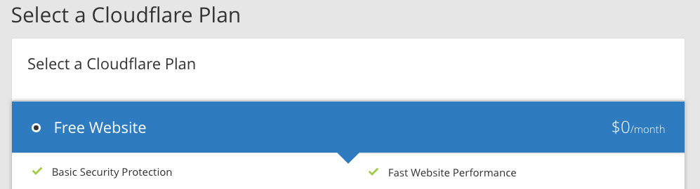 Cloudflare 的免费方案选项