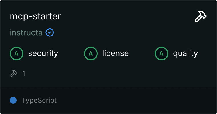 Starter MCP server