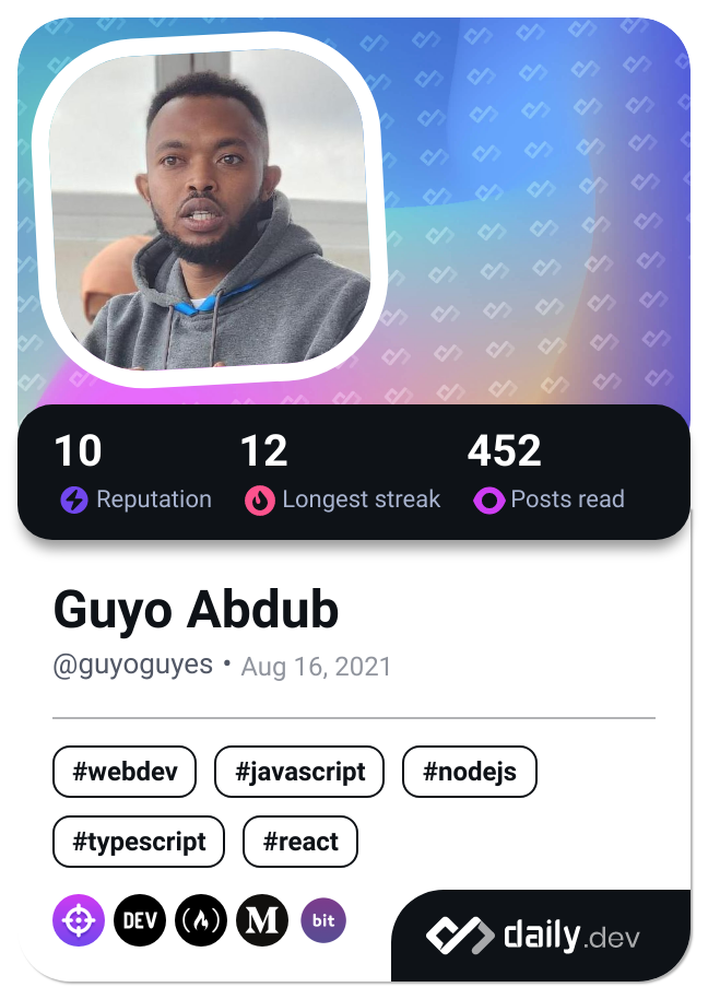 Guyo Abdub's Dev Card