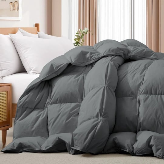 all-seasons-pinch-pleat-goose-feather-and-down-comforter-size-full-queen-gray-1