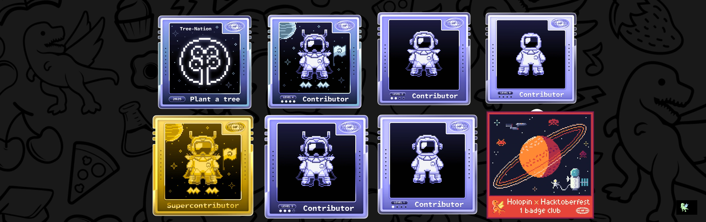 An image of @saumya1317's Holopin badges, which is a link to view their full Holopin profile