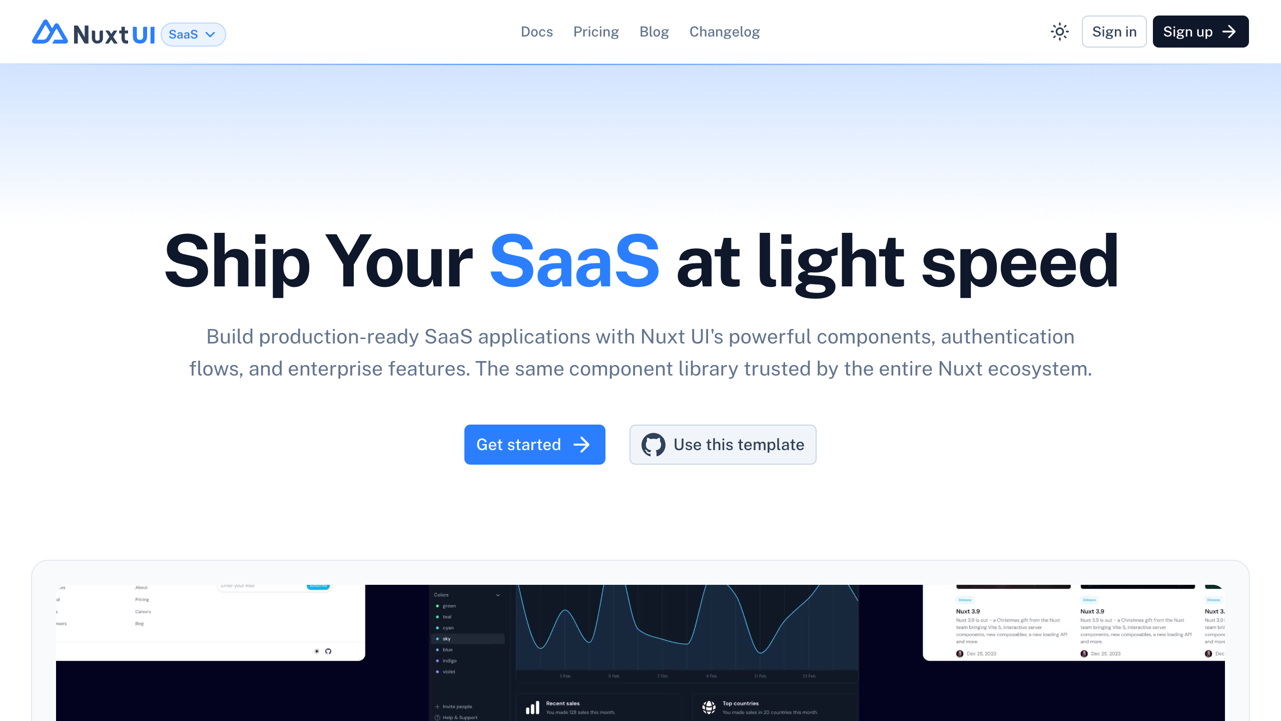 Nuxt SaaS Template