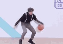 Cai XuKun playing basketball