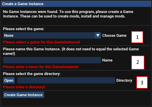 Create a Game Instance