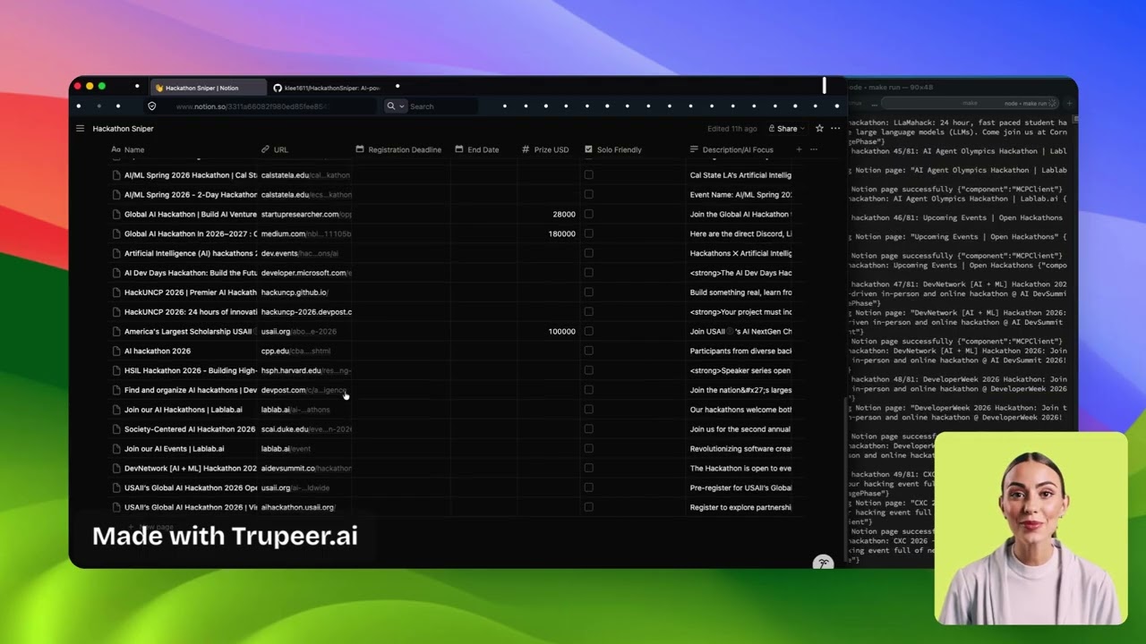 Hackathon Sniper — Live Demo