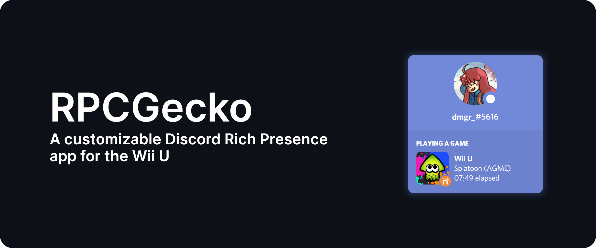 RPCGecko - a configurable Discord Rich Presence app for the Wii U