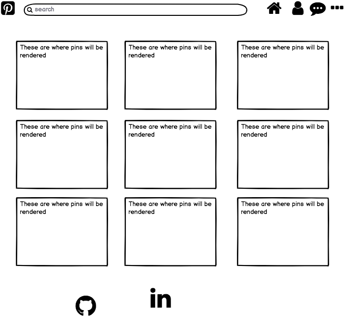 Main Page Nav bar and feed