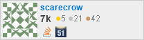 profile for scarecrow on Stack Exchange, a network of free, community-driven Q&A sites