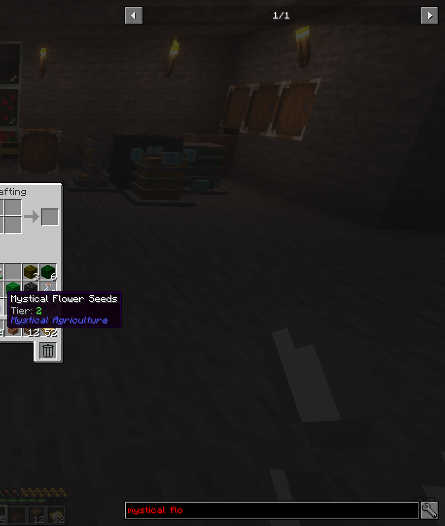 Screenshot of the seed and JEI