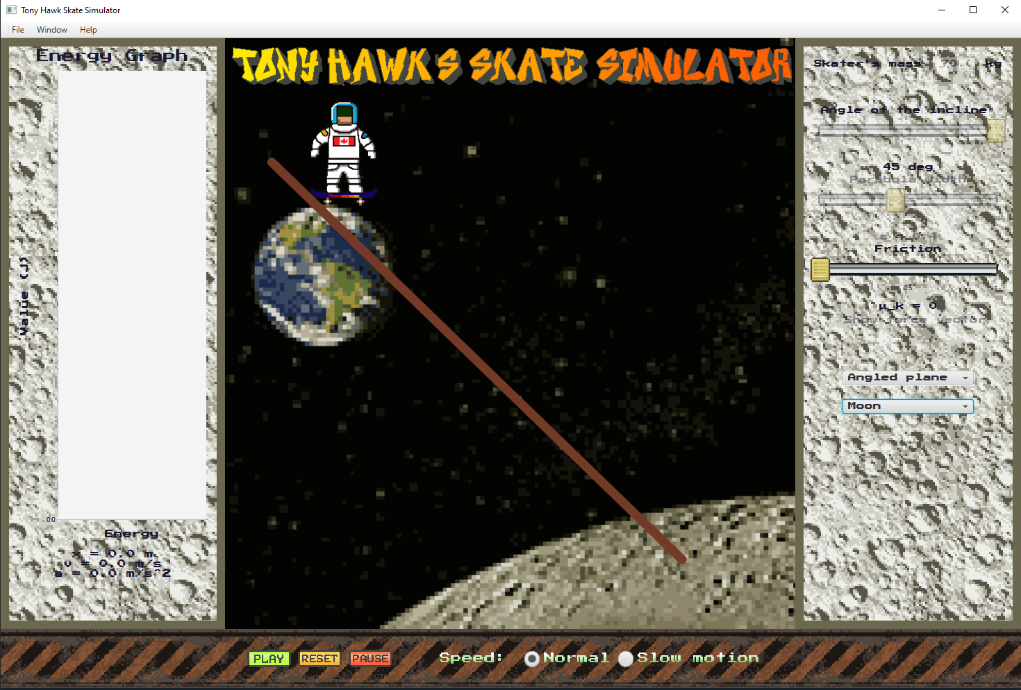 Image: GUI of TonyHawkSkateSimulator