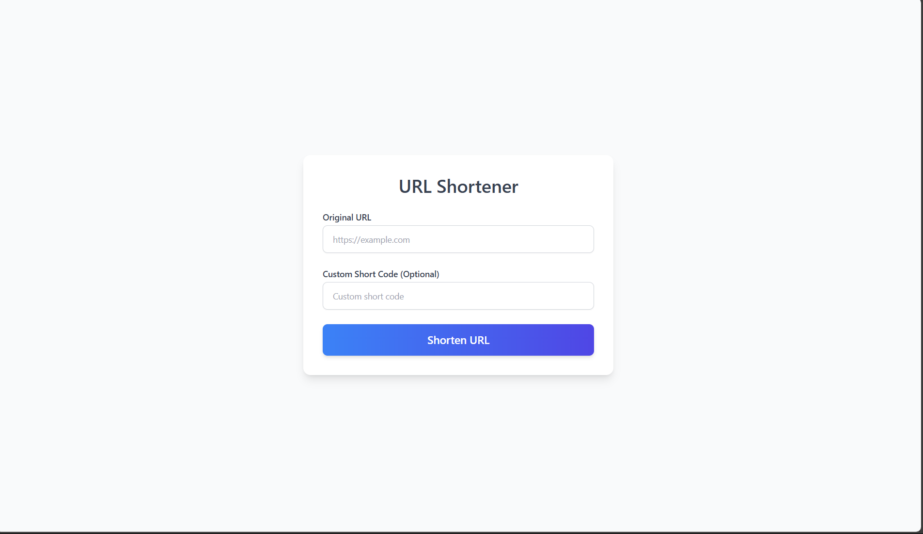 URL Shortener Screenshot