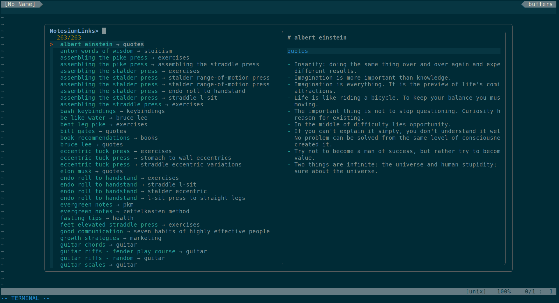 image: vim links all