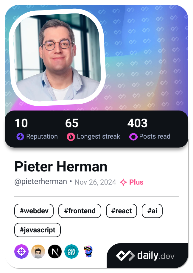 Pieter Herman's Dev Card