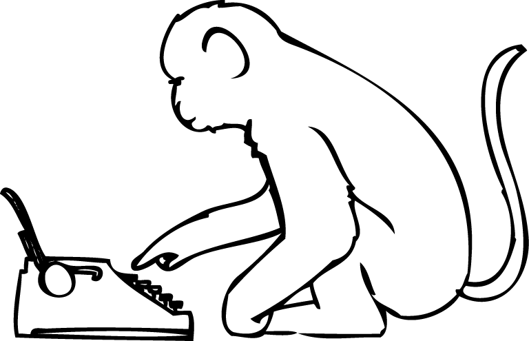 a monkey typing