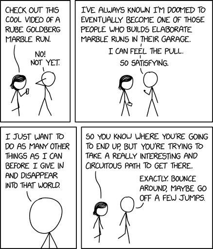 I have so many plans. It would incorporate a Galton board, a Ranque-Hilsch marble vortex tube, and a compartment lined with pinball bouncers with a camera-and-servo Maxwell's Demon that separated the balls into fast and slow sides.