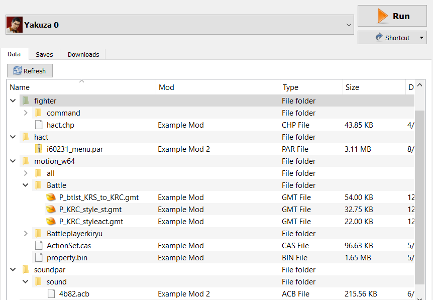 Mod Organizer Data tab