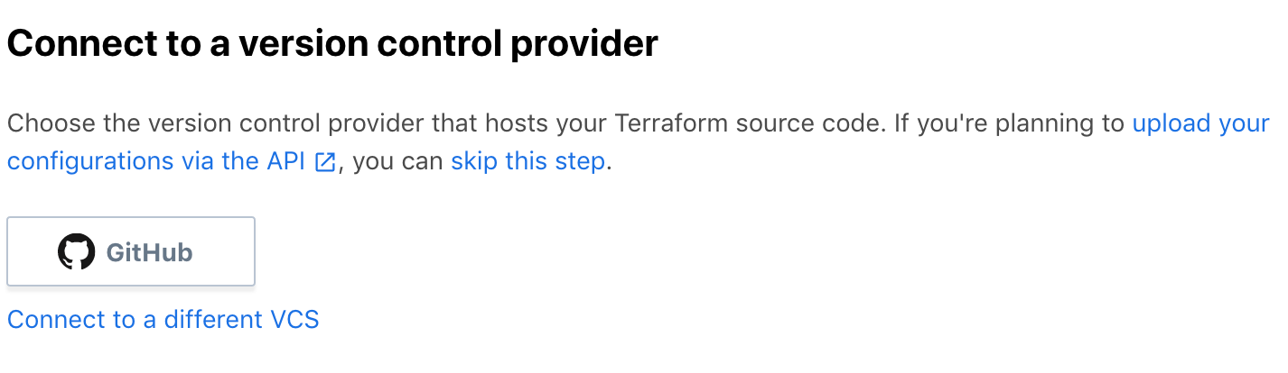 Terraform  Cloud login window