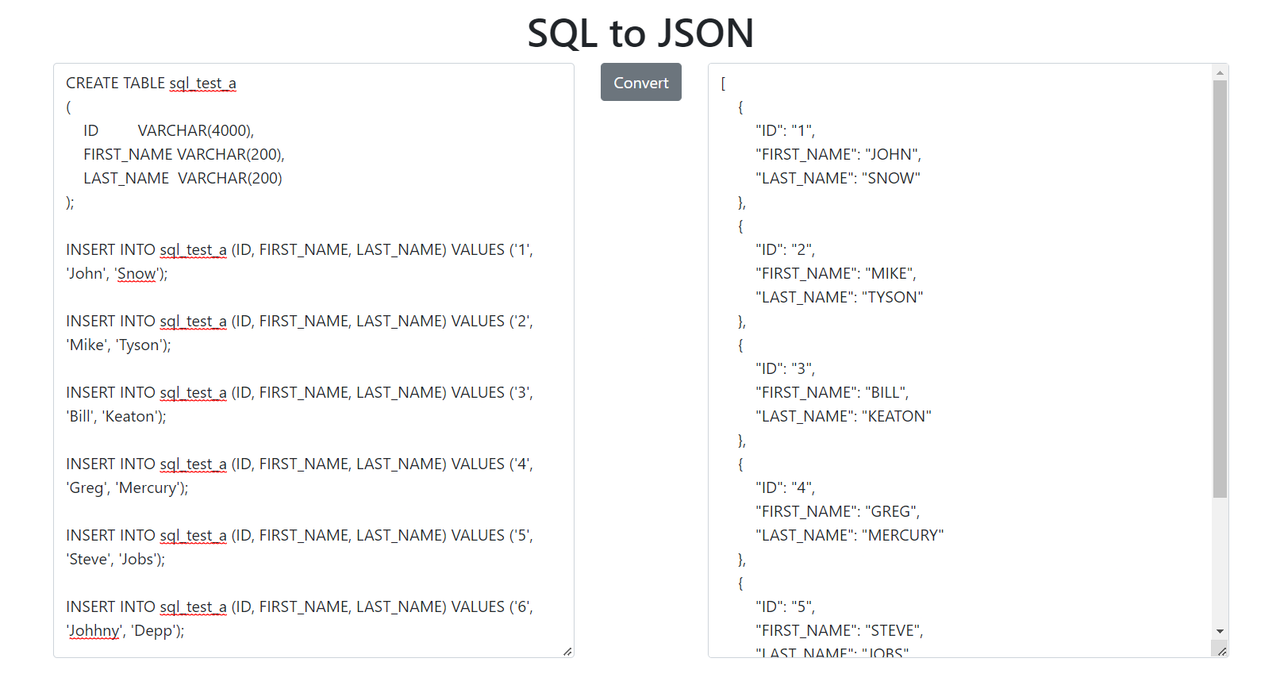 print-sqltojson