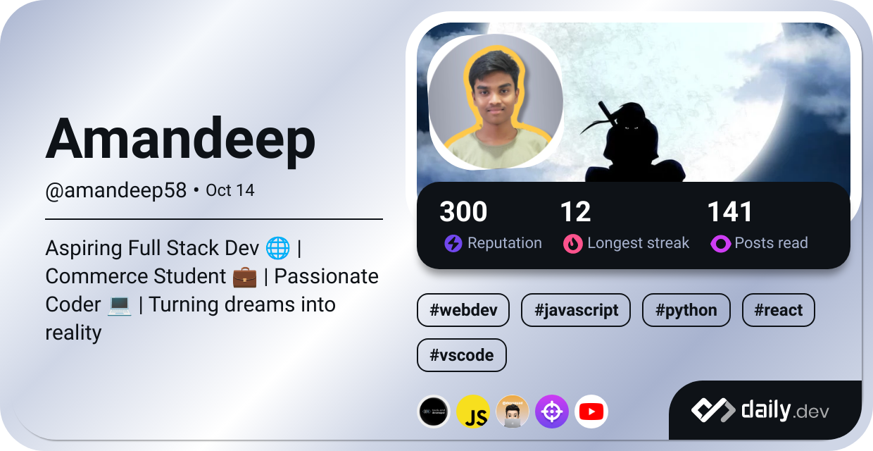 Amandeep's Dev Card