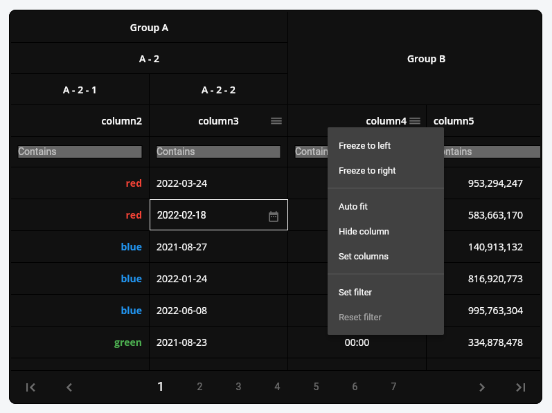 PlutoGrid Multi select