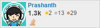 profile for Prashanth on Stack Exchange, a network of free, community-driven Q&A sites