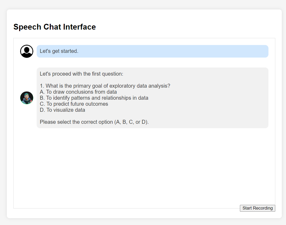 Speech Chat Interface