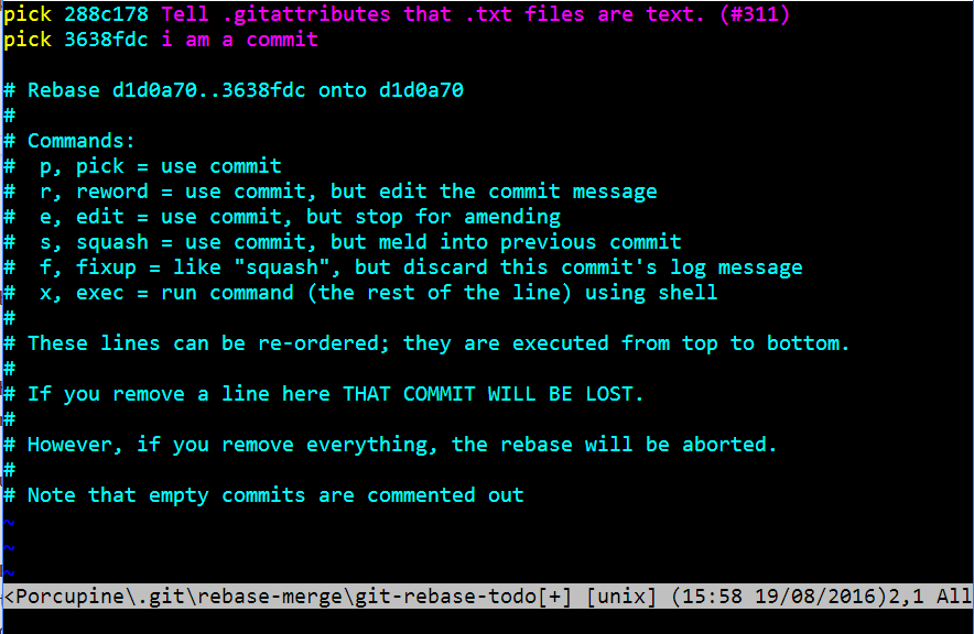 Deleting a commit