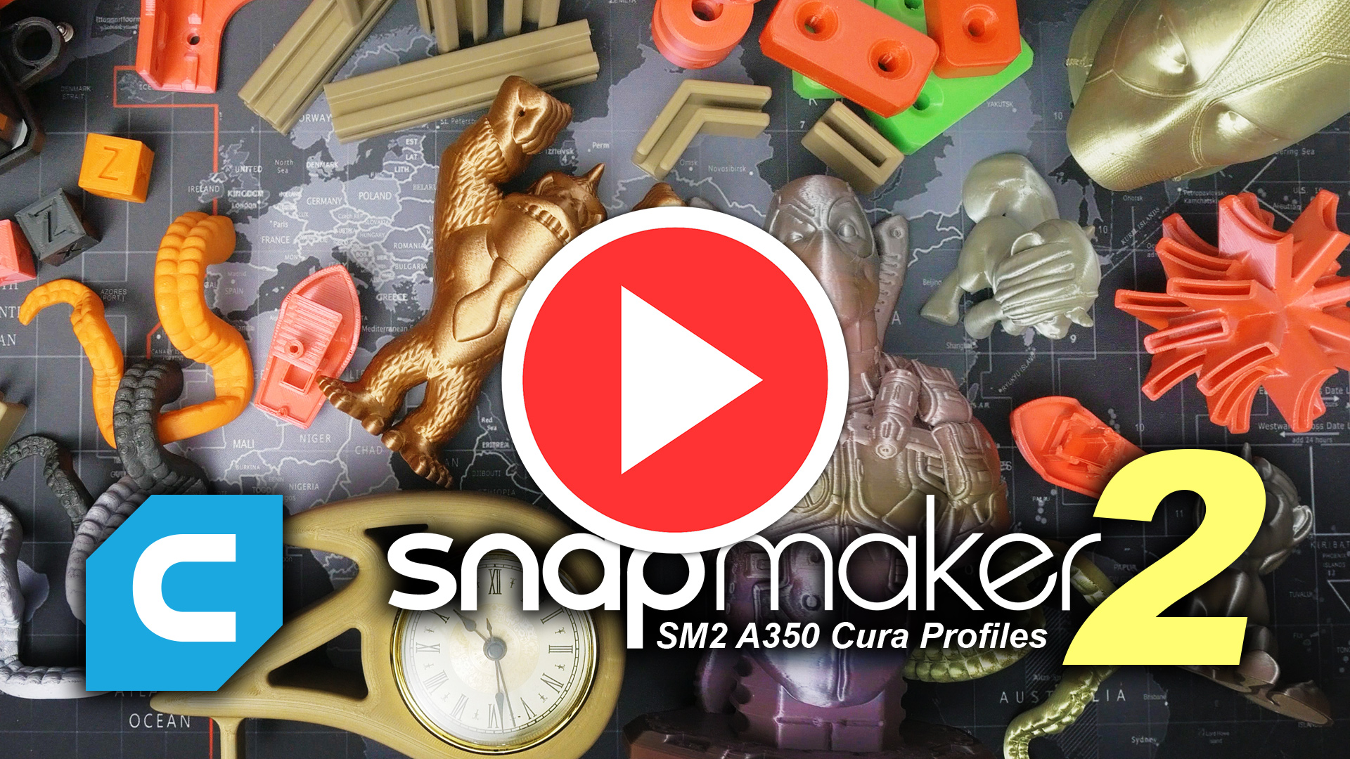 Watch the Snapmaker 2.0 A350 Cura video on YouTube