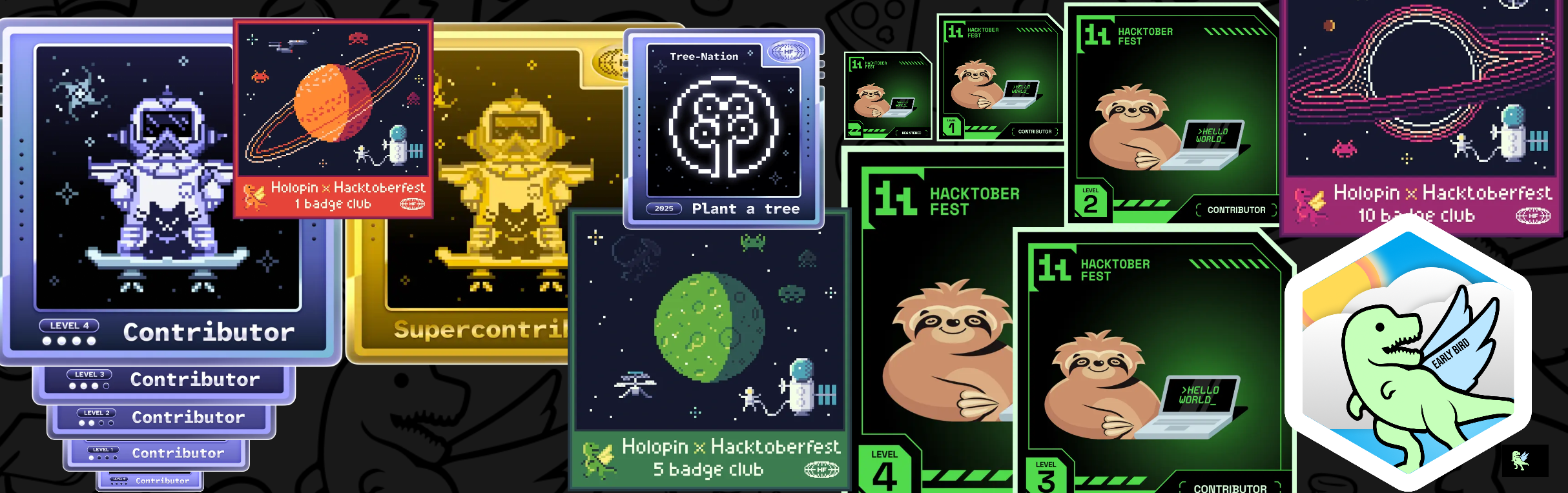 An image of @vhudlikar's Holopin badges, which is a link to view their full Holopin profile