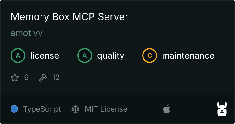 GitHub - amotivv/memory-box-mcp: Memory Box enables Claude to store and ...