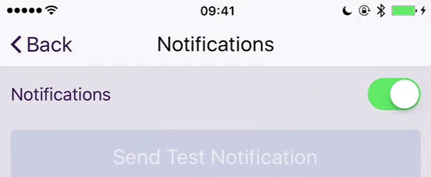 A GIF showing what react-native-in-app-notification can do