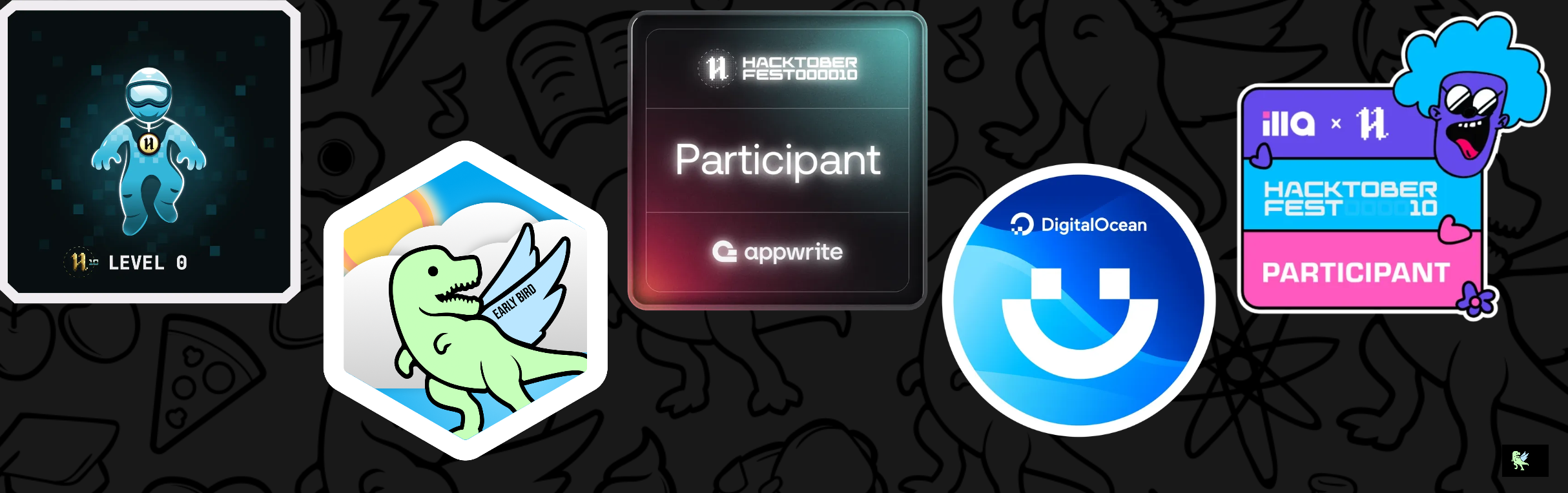 An image of @itsshubhanshi's Holopin badges, which is a link to view their full Holopin profile