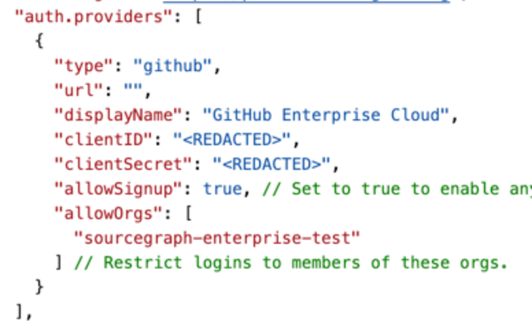 "auth.providers" site config