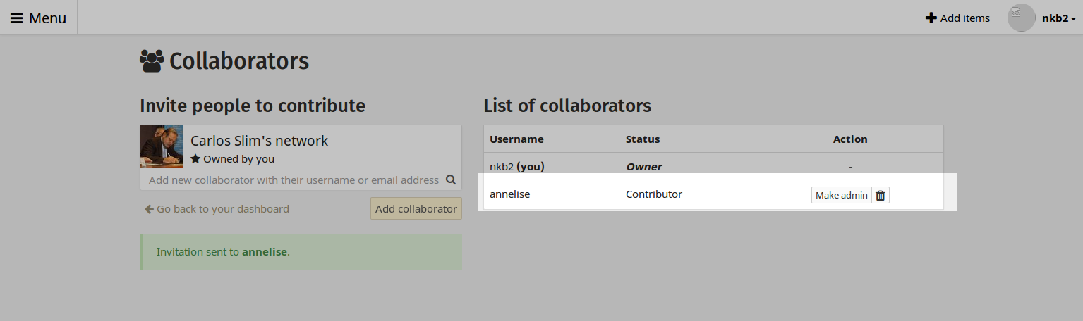 Add collaborators